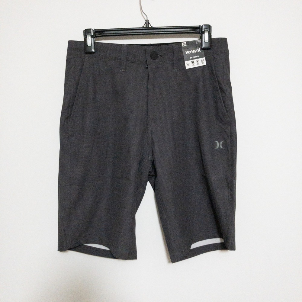 Hurley Shorts Mens 28 (30x10) Ion Gray Printed Hybrid Walk Stretch New